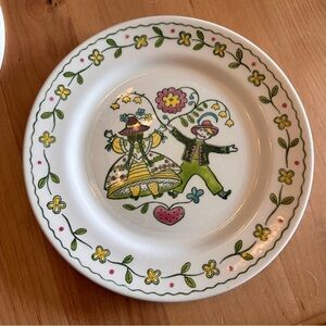 Vintage Poppytrail Dinner Plates Set of 5 - Metlox 1950s Pattern